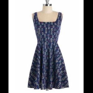 ModCloth Pull up a cherry / Ixia owl dress!